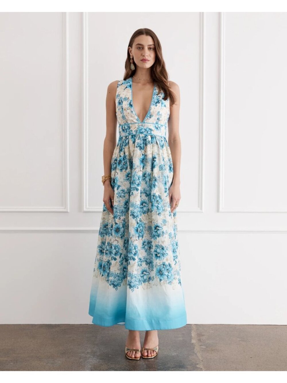 Aqua Blu Australia Dauphine Melody Maxi Dress Dauphine Womens Size Small